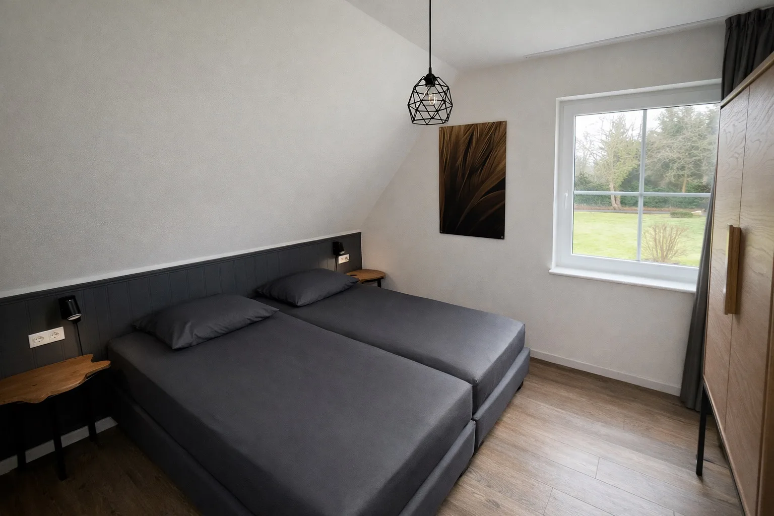 Slaapkamer met tweepersoonsbed